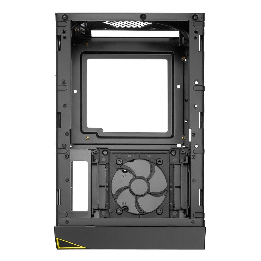 Caixa Mini-ITX SHARKOON Shark Zone C10 (Mini-ITX - Metal - 15,0 cm - Preto/Amarelo) — miniatura 4