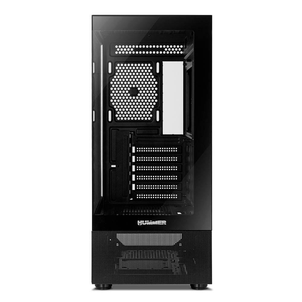 Caixa PC NOX Hummer Vision (ATX, Micro ATX - Midi Tower - Vidro temperado, SPCC - Preto) — miniatura 2