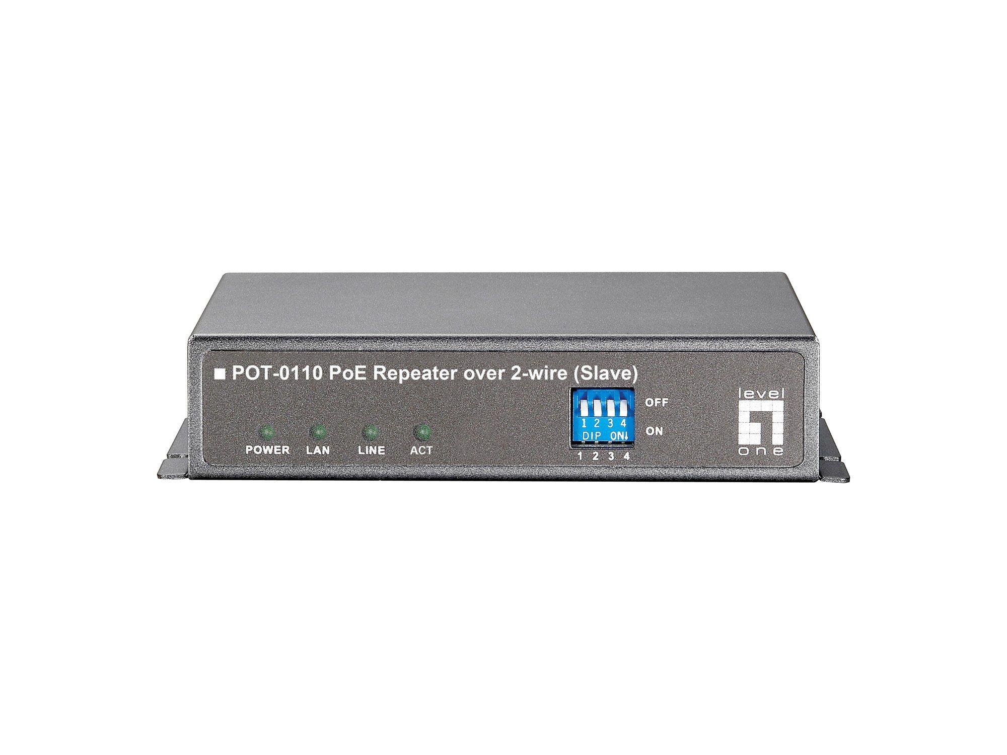 Repetidor de Rede PoE LEVEL ONE POT-0110 (10/100Base-T - 60 Mbit/s - Preto), miniatura 3