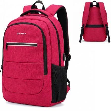 Mochila para Portátil SUBBLIM City Plus (16" - 26 L - Vermelho)