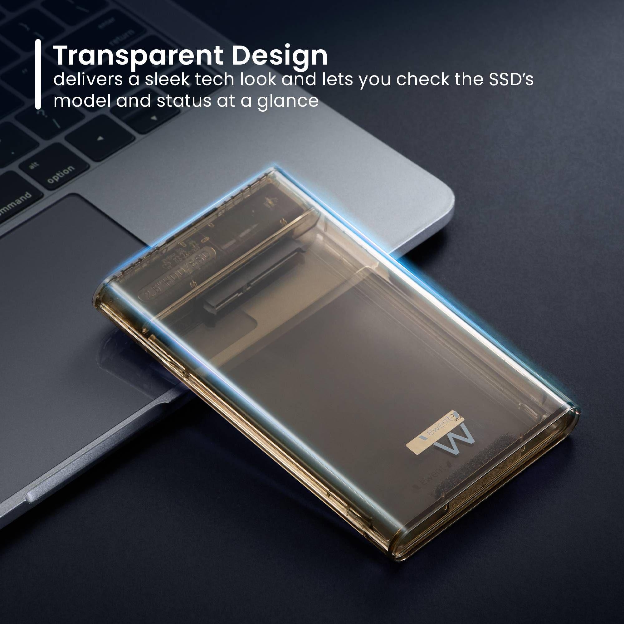 Caixa Externa EWENT EW7069 (2.5" - Transparente) — miniatura 3
