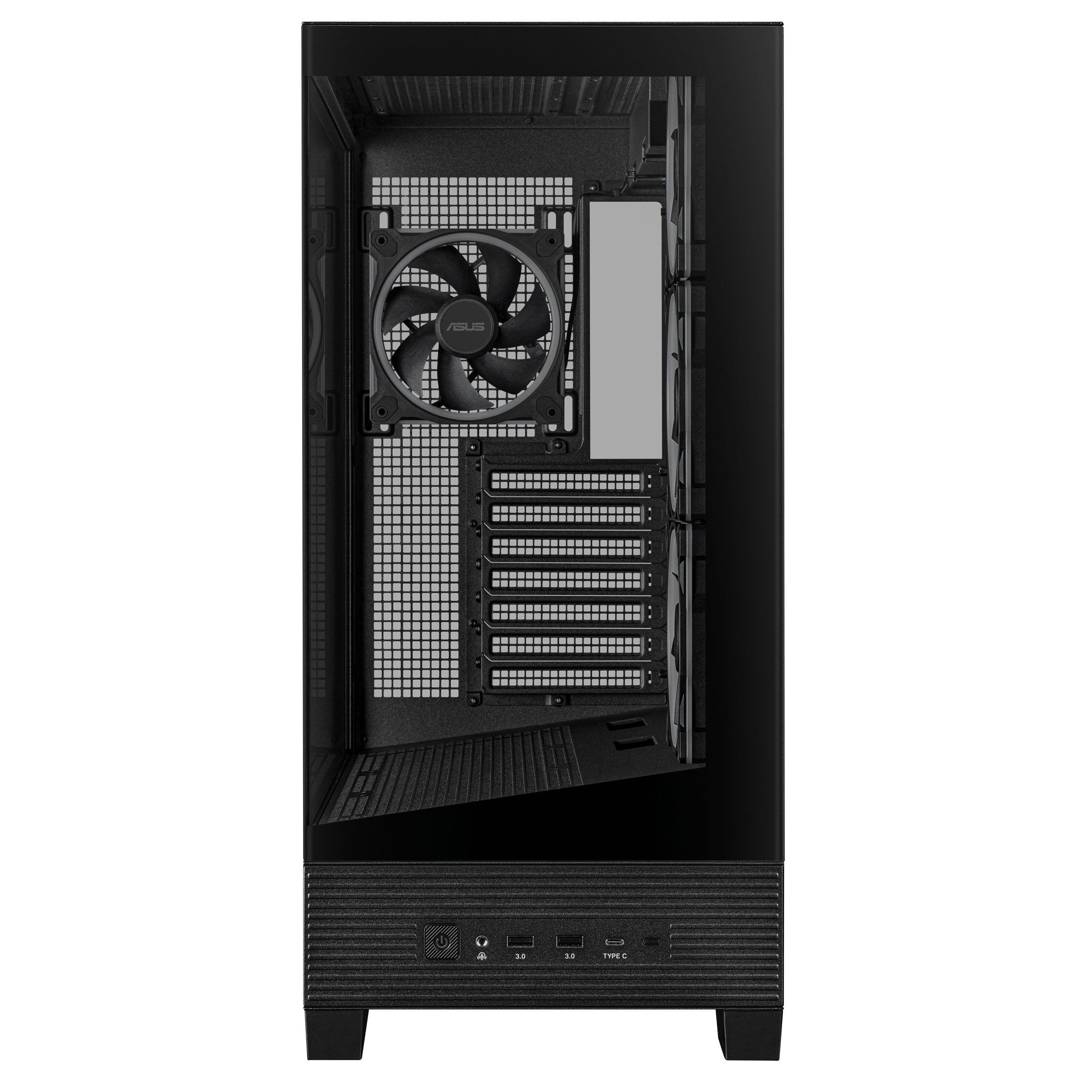 Caixa PC ASUS A31 Plus TG ARGB (ATX, micro ATX, Mini-ITX - Midi Tower - Metal - Preto) — miniatura 2