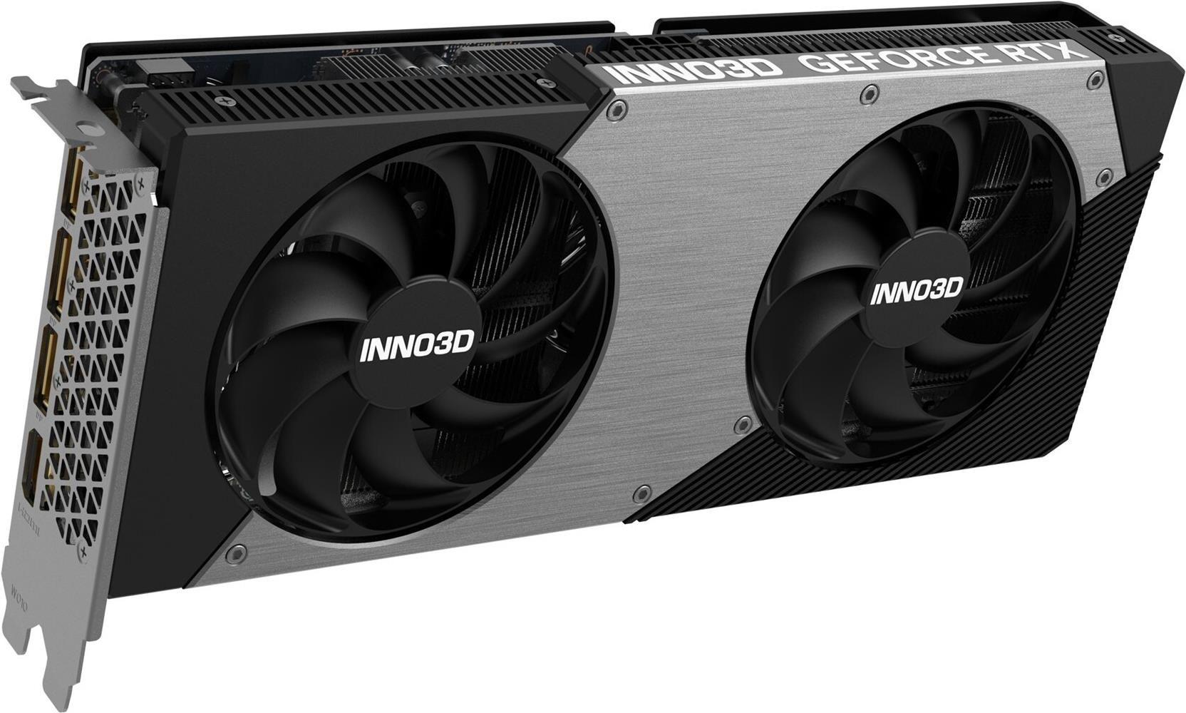 Placa Gráfica INNO3D GeForce RTX 5060 Ti Twin X2 (NVIDIA GeForce RTX 5060 Ti - 8 GB - GDDR7 - Preto e Cinzento)