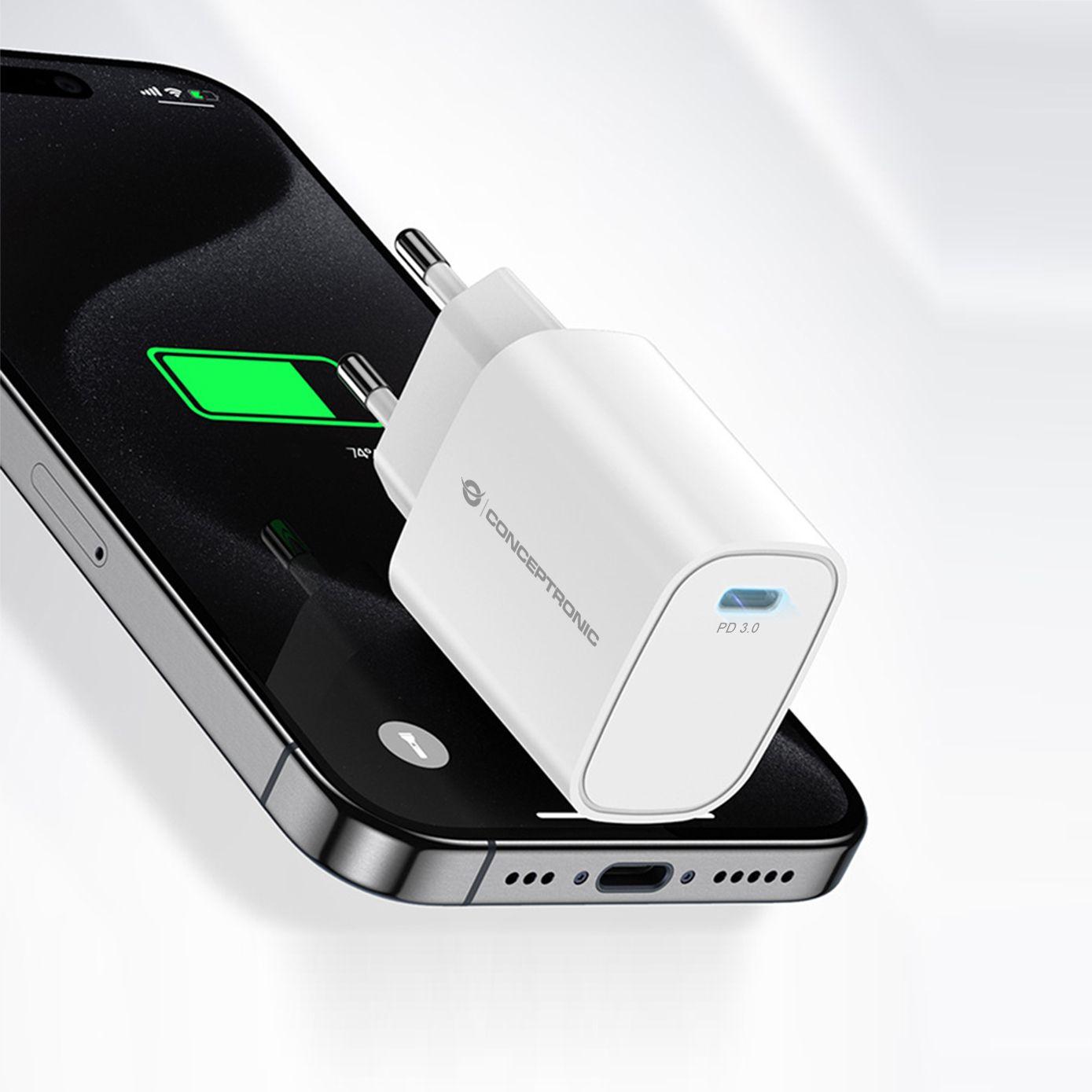 Carregador de Tomada CONCEPTRONIC ALTHEA14W (1 porta USB-C - Universal - AC - Branco), miniatura 8
