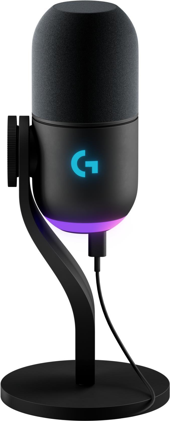 Microfone LOGITECH G Yeti GX (Microfone de mesa - Com fios - USB - Preto)