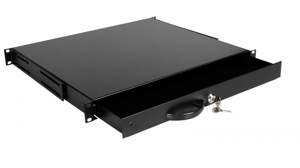Gaveta para Bastidor EQUIP EZD-1-B (19" - 1U - Com fechadura - Preto) — miniatura 2
