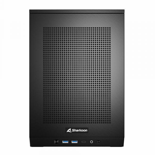 Caixa Mini-ITX SHARKOON Rebel C20 RGB ITX (Mini-ITX - 2,5" - Metal - Preto) — miniatura 2