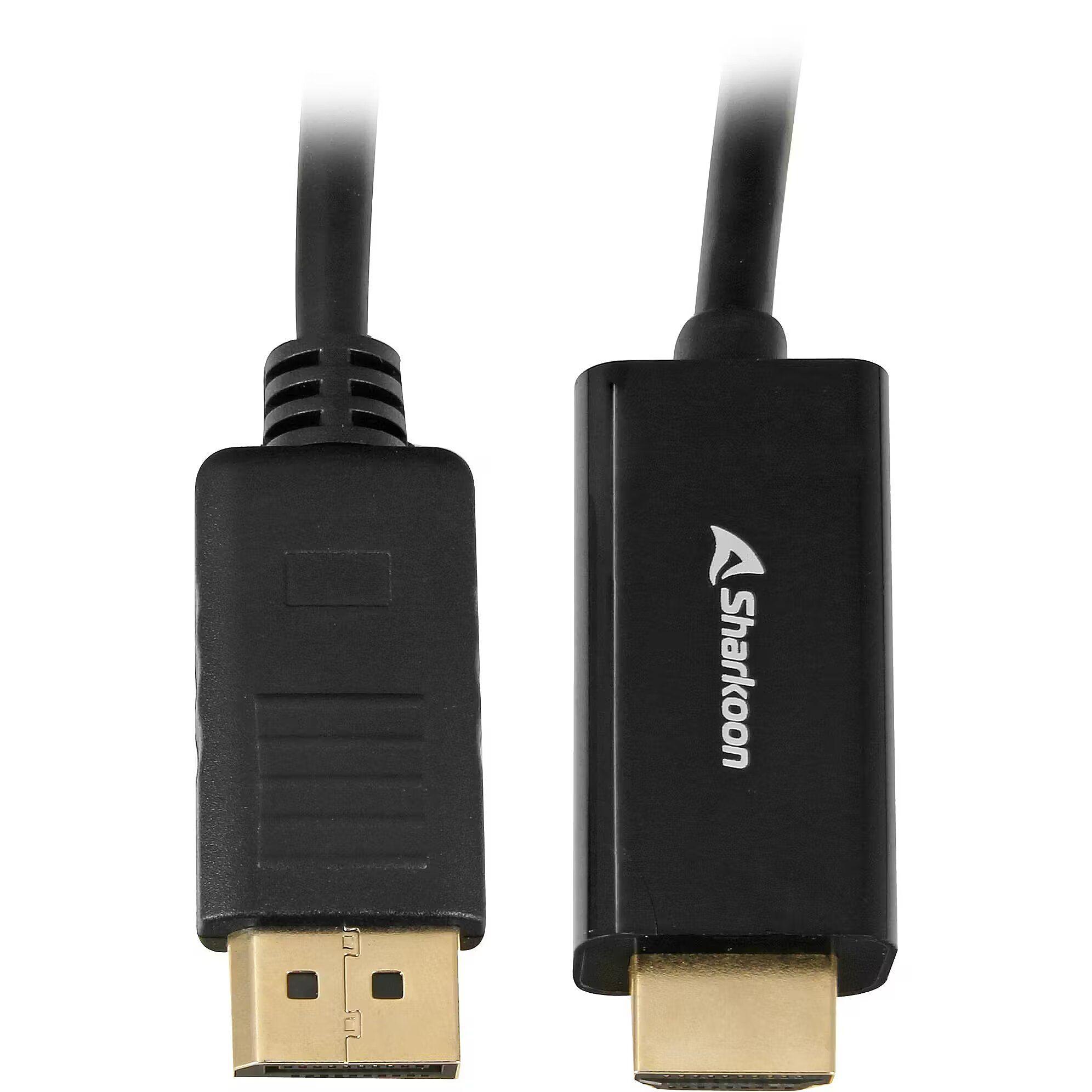 Cabo Adaptador DisplayPort para HDMI SHARKOON (3 m - Preto), miniatura 2