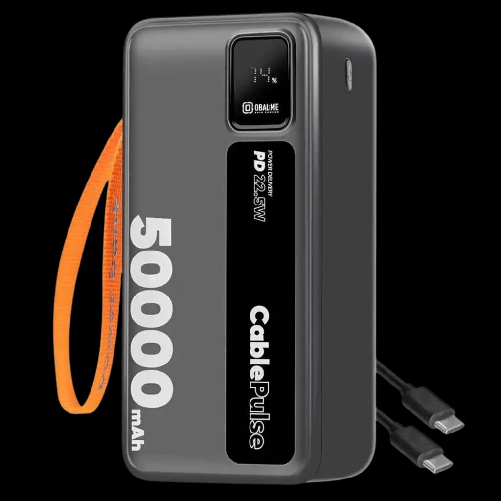 Bateria Externa OBAL:ME CablePulse (50 000 mAh - Preto)