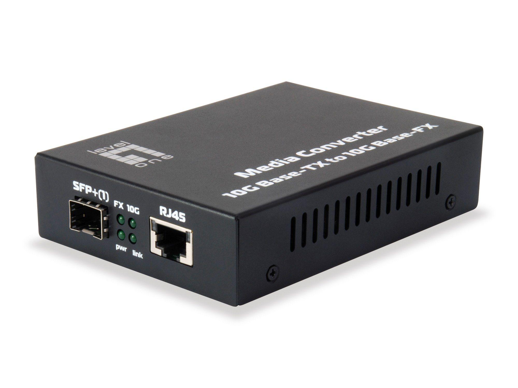 Conversor de Rede LEVELONE GVT-0500 (10000 Mbit/s - Preto)