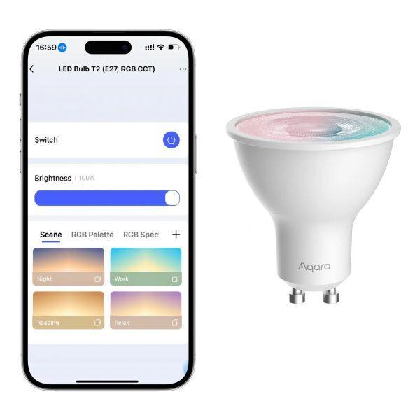 Lâmpada LED Inteligente AQARA T2 GU10 (Branco) — miniatura 2