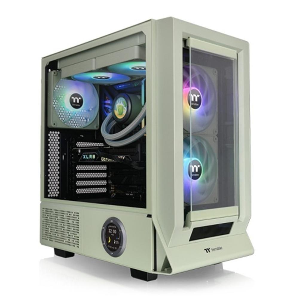 Caixa PC Gaming THERMALTAKE Ceres 350 MX (Midi Tower - SPCC - Multi - Verde)