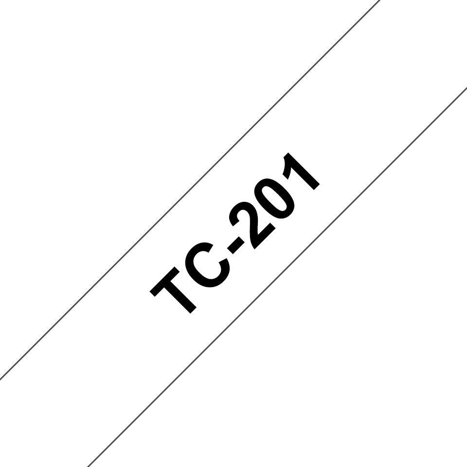 Fita de Etiquetagem BROTHER TC-201 (Preto sobre Branco)