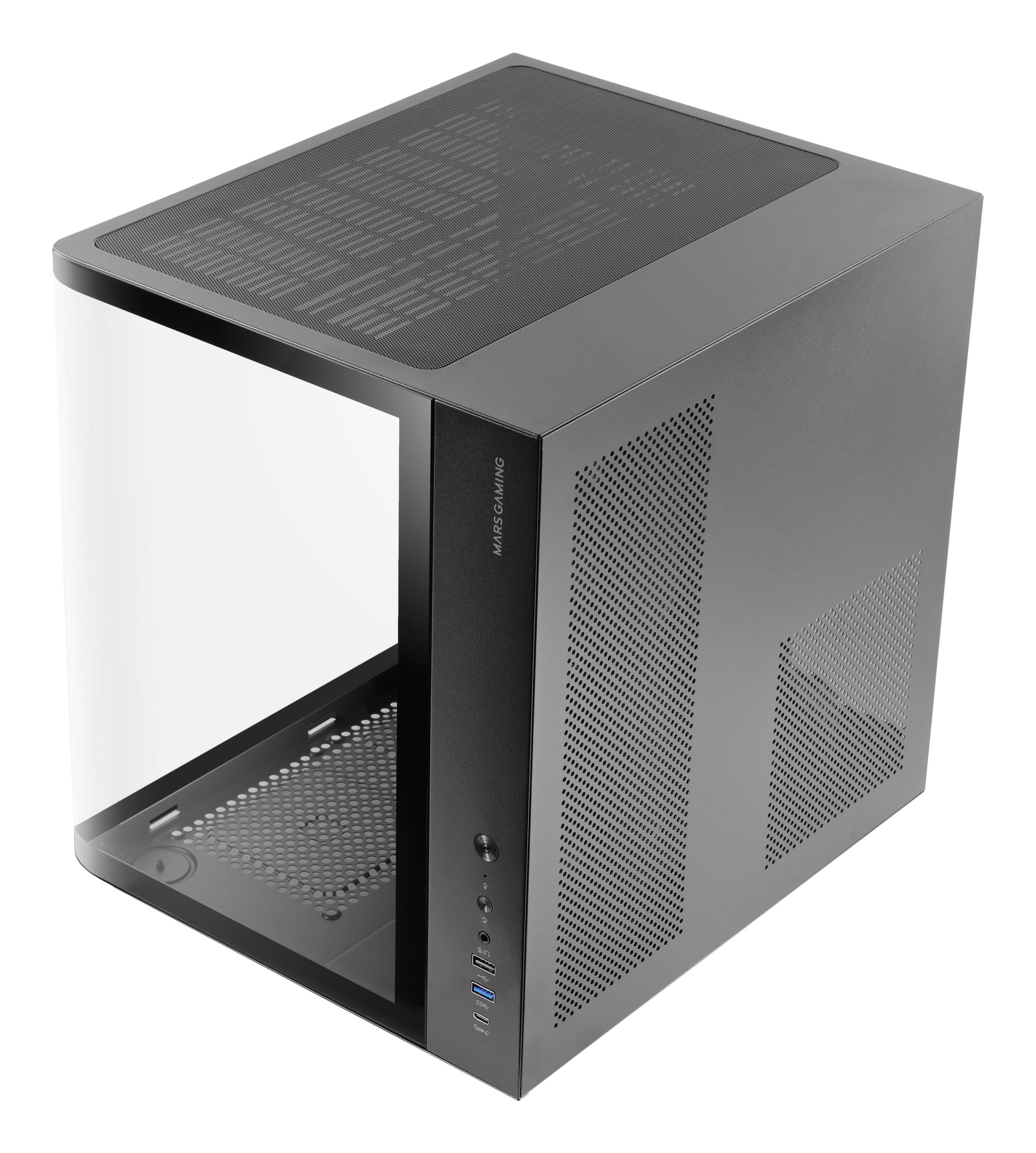 Caixa PC MARS GAMING MC-CURV (ATX, micro ATX, Mini-ITX - Midi Tower - 16,5 cm - Preto) — miniatura 4