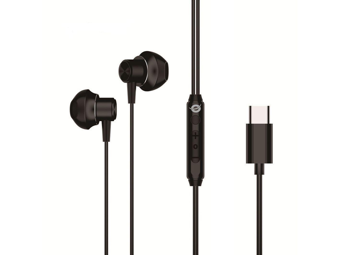 Auscultadores CONCEPTRONIC BRENDAN04B (Binaural - Com fios - Intra-aural - Preto)