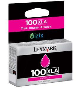 Tinteiro LEXMARK 100XLA Vizix (600 páginas - Magenta)