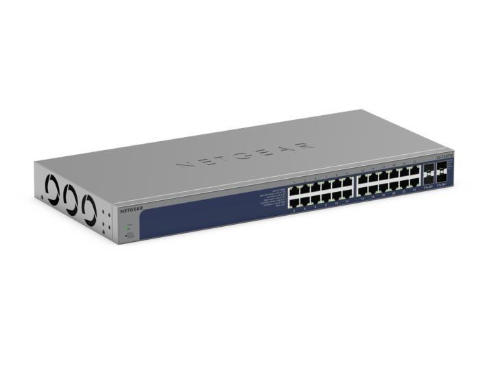 Switch Gerido NETGEAR XS724TM (4 MB - 560 Gbit/s - L2/L3/L4 - Prateado)