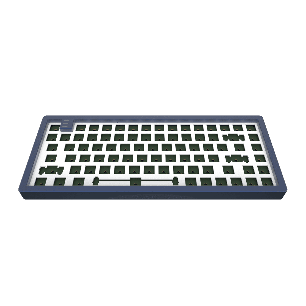 Teclado Barebones DARK PROJECT KD83A LTD Aluminum (VIA e QMK - Azul-marinho)