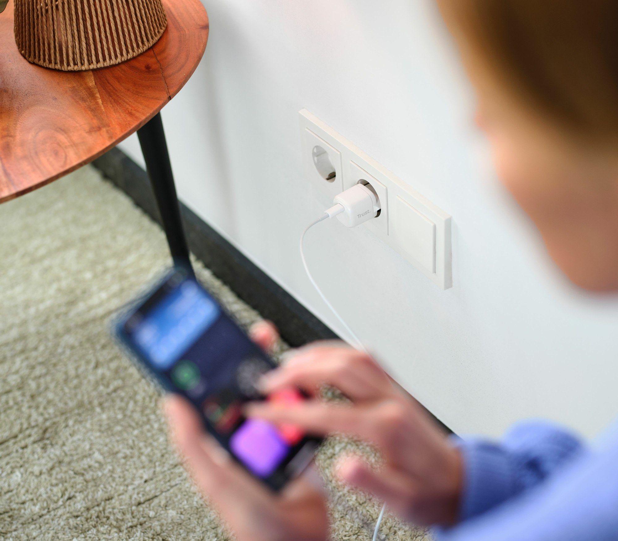 Carregador de Parede TRUST Maxo 25205 (1 porta USB-C - Universal - Corrente alternada - Branco), miniatura 8