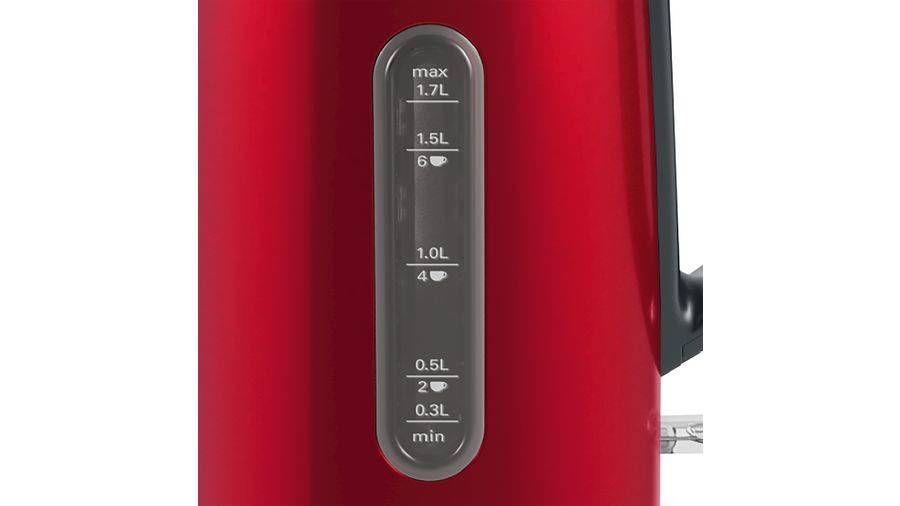 Jarro Elétrico BOSCH TWK4P434 (2400 W - 1,7 l - Aço inoxidável - Preto e Vermelho), miniatura 6