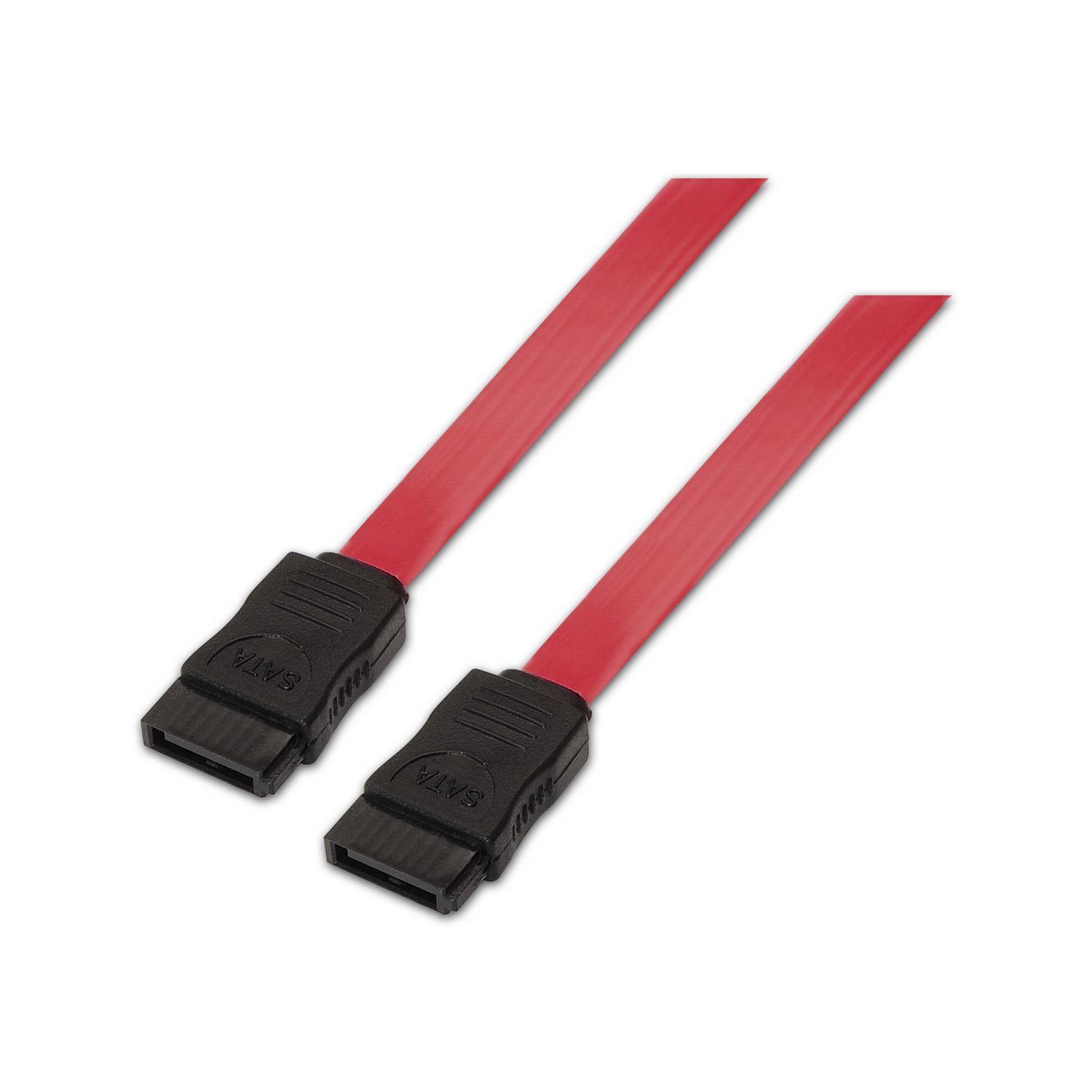 Cabo SATA AISENS A130-0153 (0,5 m - SATA 7-pin - Preto e Vermelho)
