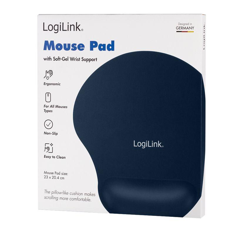 Tapete de Rato LOGILINK ID0027B (Espuma, Gel, Borracha - 2 cm - Azul), miniatura 4