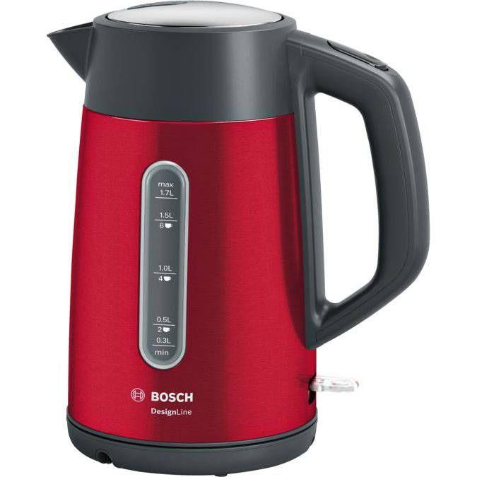 Jarro Elétrico BOSCH TWK4P434 (2400 W - 1,7 l - Aço inoxidável - Preto e Vermelho), miniatura 2