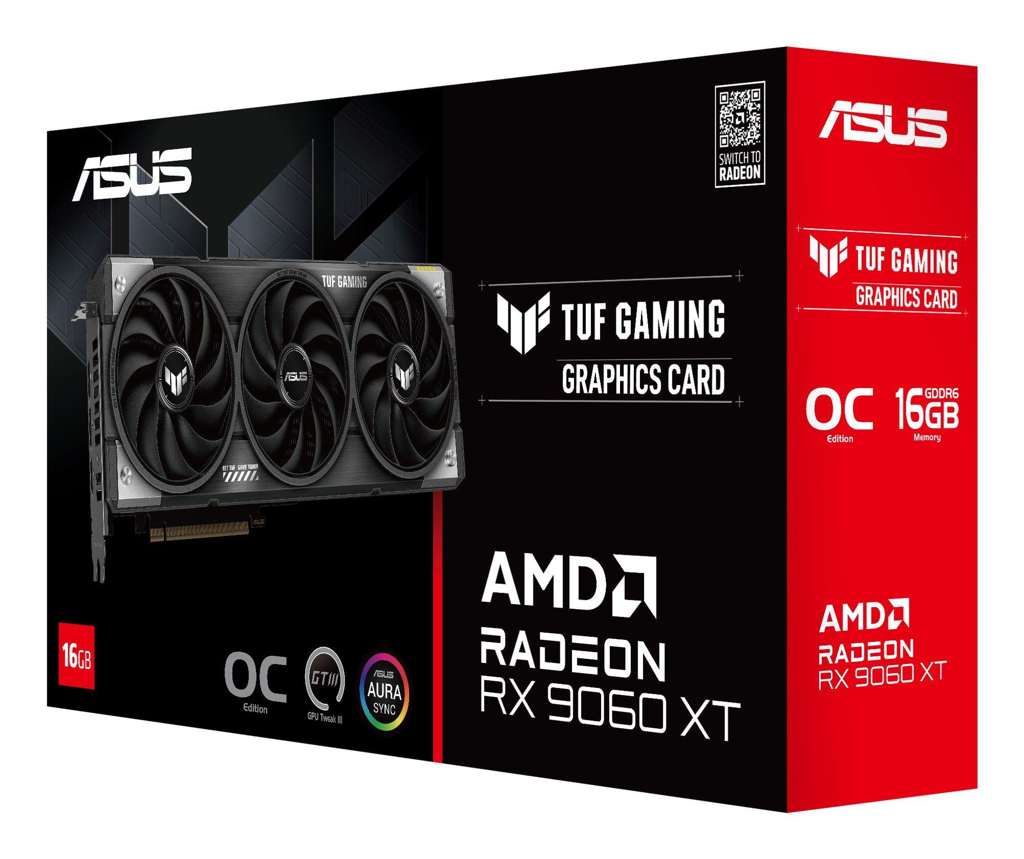 Placa Gráfica ASUS TUF-RX9060XT-O16G-GAMING (Radeon RX 9060 XT - 20Gbps - 16 GB - Preto), miniatura 9