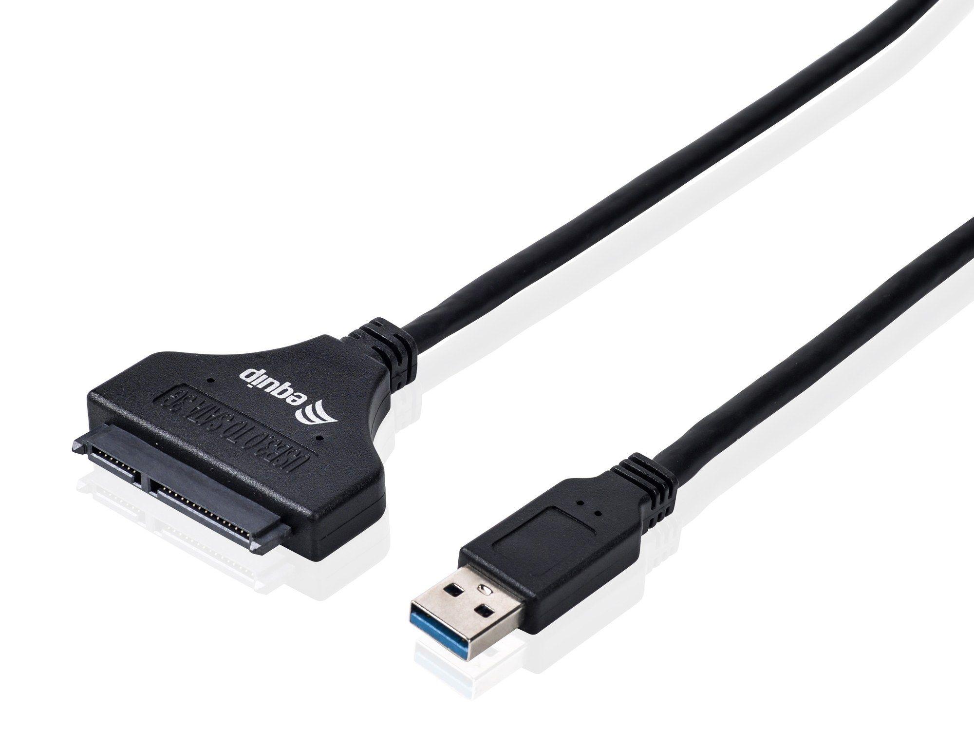 Adaptador USB-A para SATA EQUIP 133471 (0,5 m - USB 3.0 A - Preto)