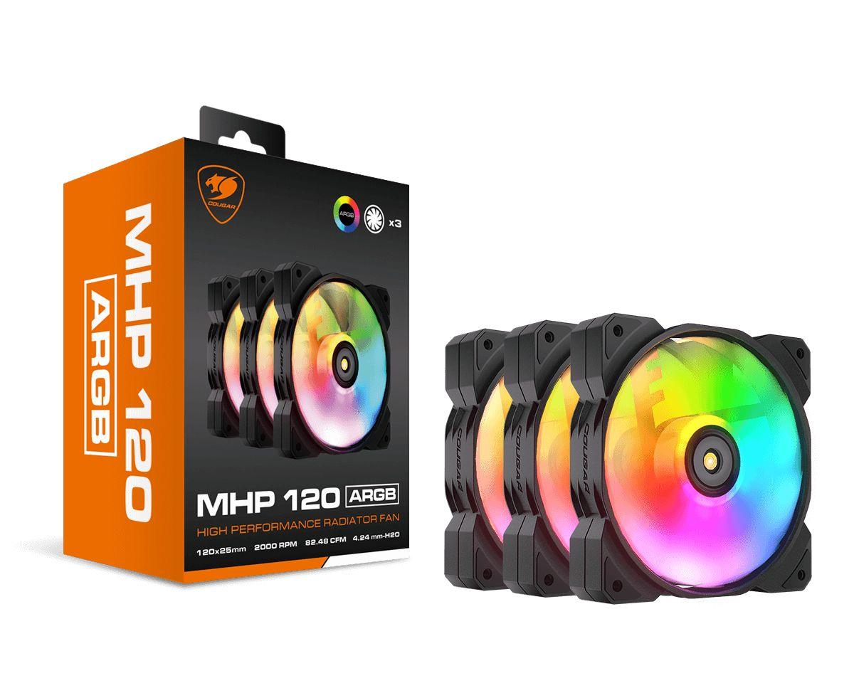 Conjunto de Ventoinhas para Caixa COUGAR MHP 120 ARGB (Metal - Preto e Branco), miniatura 8