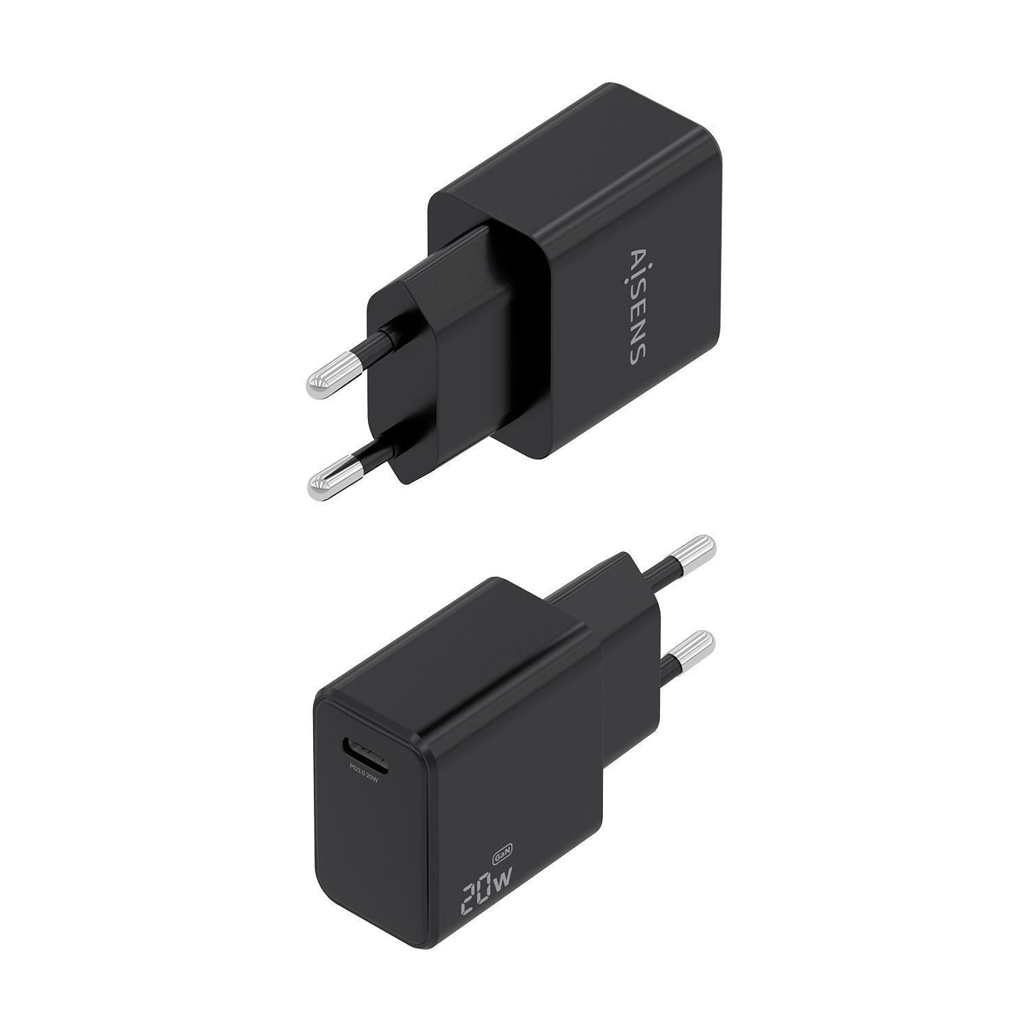 Carregador de Parede AISENS A110-1024 (20 W - Preto), miniatura 3