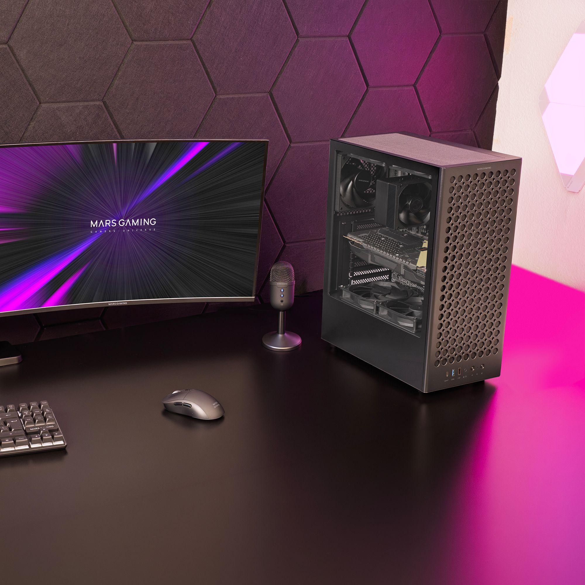 Caixa para PC MARS GAMING MC-T800 (ATX, Micro ATX, Mini-ITX - Midi Tower - Preto), miniatura 4