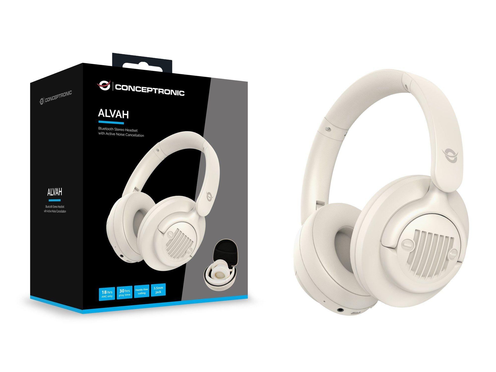 Auscultadores CONCEPTRONIC ALVAH02C (Binaural - Com fios e sem fios - Circum-aural - Creme), miniatura 4