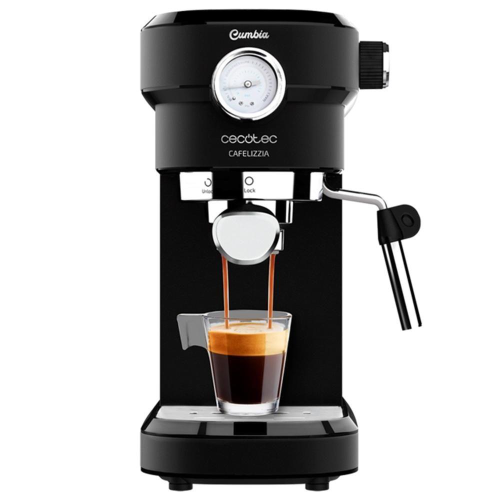 Máquina de Café Expresso CECOTEC Cafelizzia 790 Black Pro (Café moído - 1350 W - 20 bar - Preto e Inox)