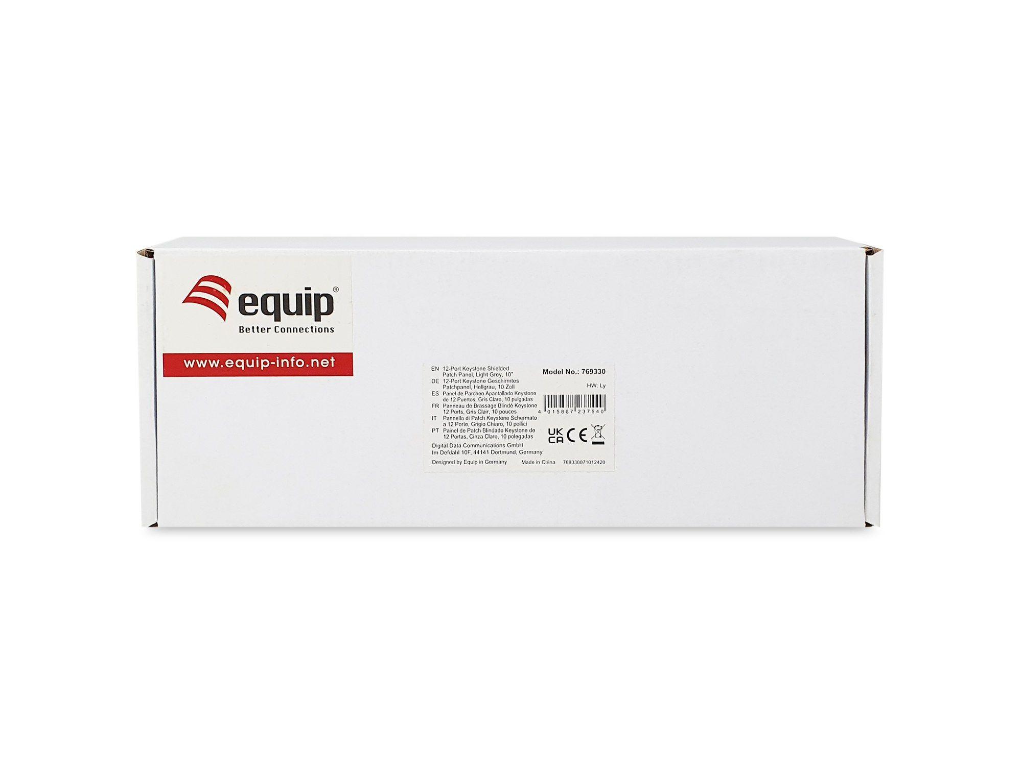 Patch Panel EQUIP 769330 (12 Portas Cat6A - 10" FTP - 1U - Cinzento-claro), miniatura 5