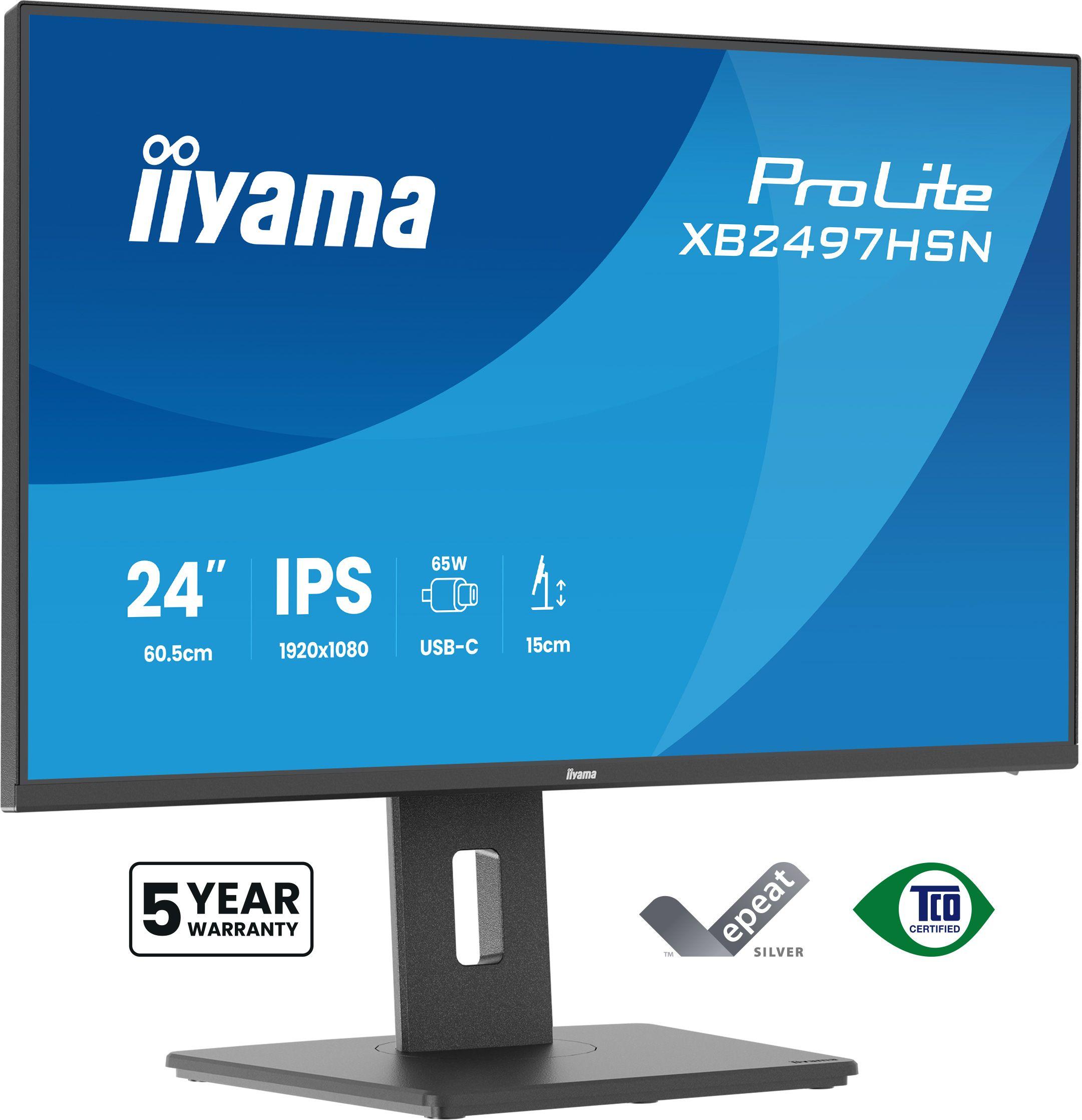 Monitor IIYAMA ProLite XB2497HSN-B1 (23,8" - IPS - 100 Hz - Preto)