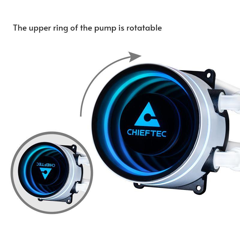 Sistema de Refrigeração Líquida para CPU CHIEFTEC ICEBERG 240-RGB-W (120 mm - 2200 RPM - Multi - Branco) — miniatura 5