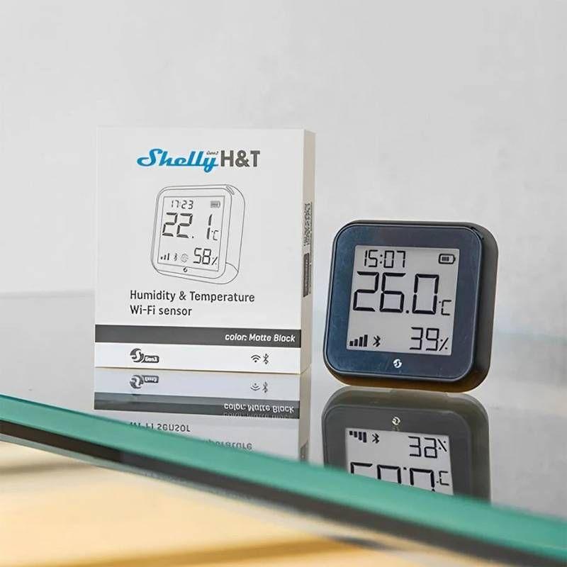 Sensor de Temperatura e Humidade SHELLY H&T Gen3 (Preto Mate) — miniatura 4