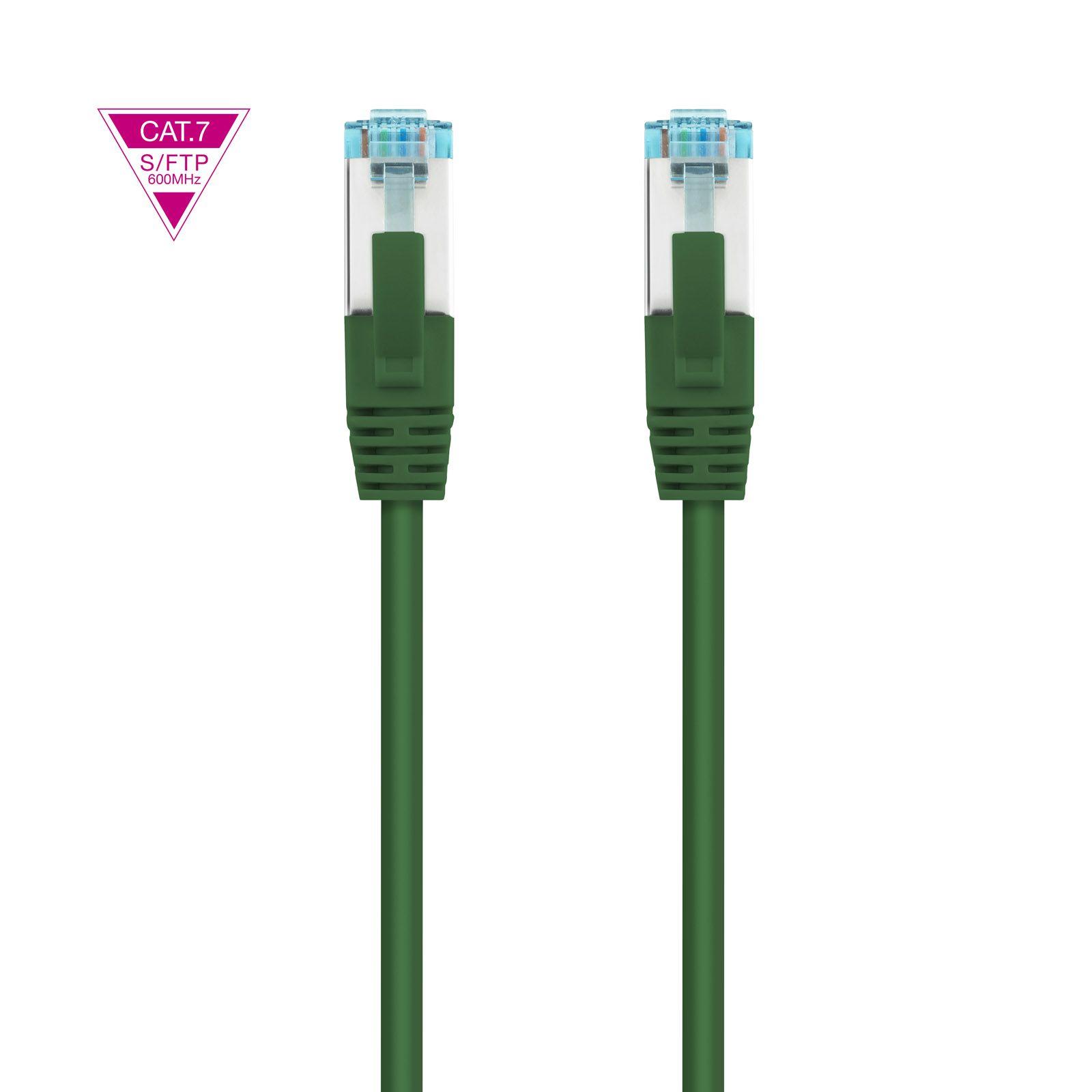 Cabo de Rede RJ45 NANOCABLE 10.20.1701-GR (1 m - Cat7 - RJ-45 - Verde) — miniatura 2