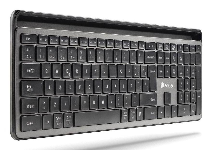 Conjunto de Teclado e Rato NGS Eclipse Kit (Inglês - Tamanho completo - RF Wireless + Bluetooth - Cinzento) — miniatura 5