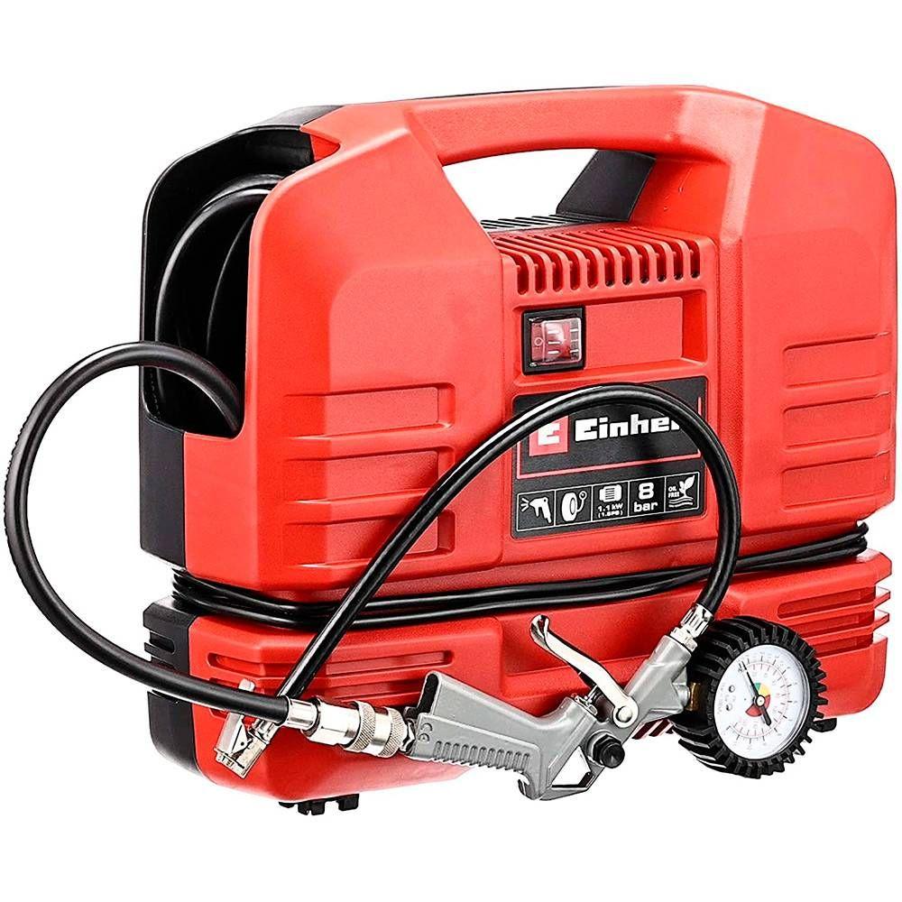 Compressor EINHELL TC-AC 190 OF Set (AC - 74 dB - 8 bar - Vermelho)