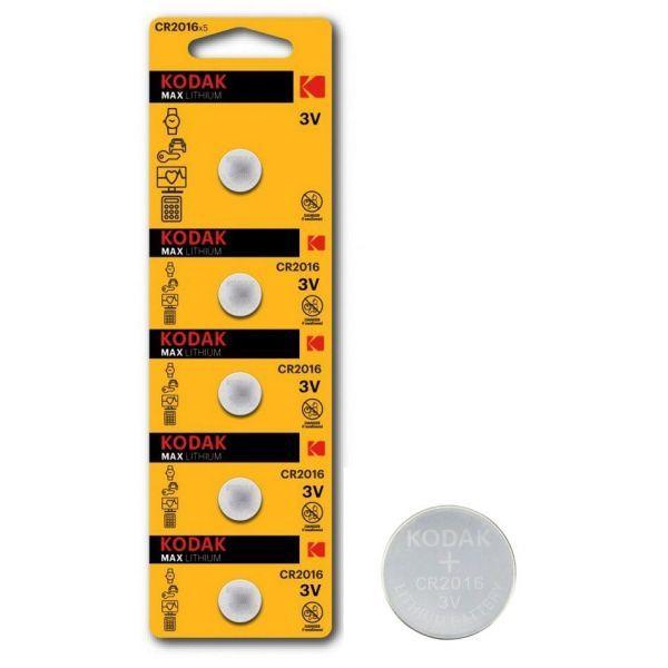 Pilhas de Botão de Lítio KODAK CR2016 (3 V - 5 unidades) — miniatura 2