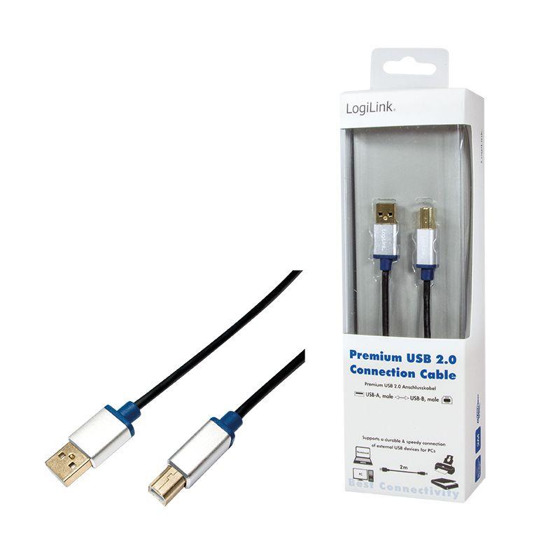 Cabo USB LOGILINK BUAB220 (2 m - USB A - USB B - Preto), miniatura 4