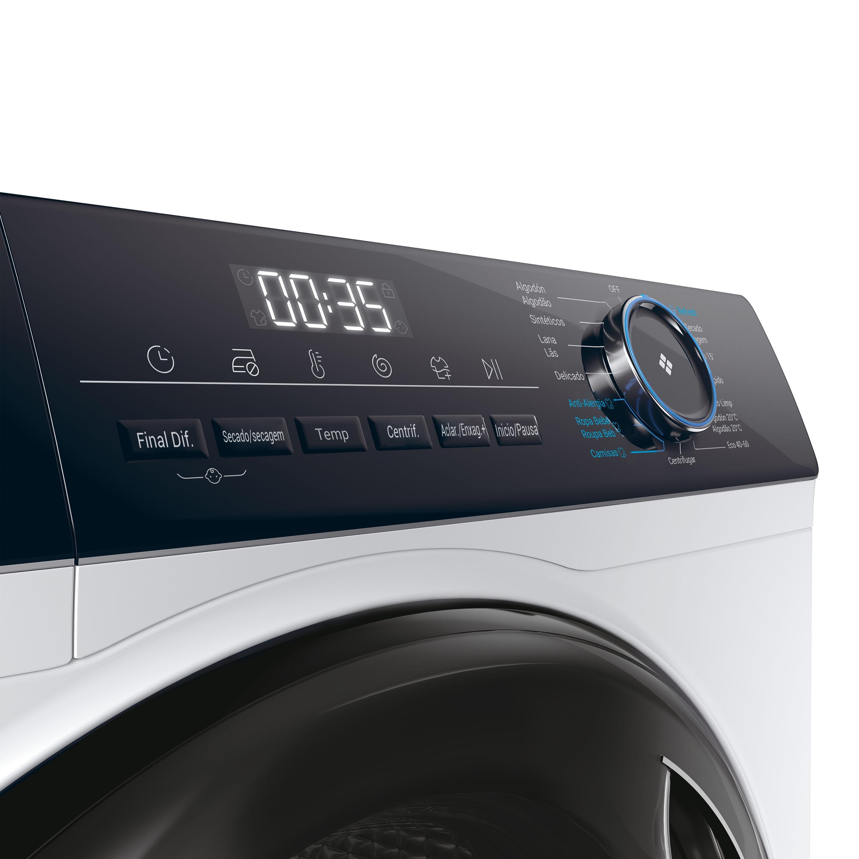 Máquina de Lavar e Secar Roupa Independente HAIER HWD100BP14939-IB (B - 10 kg - 6 kg - Branco) — miniatura 5