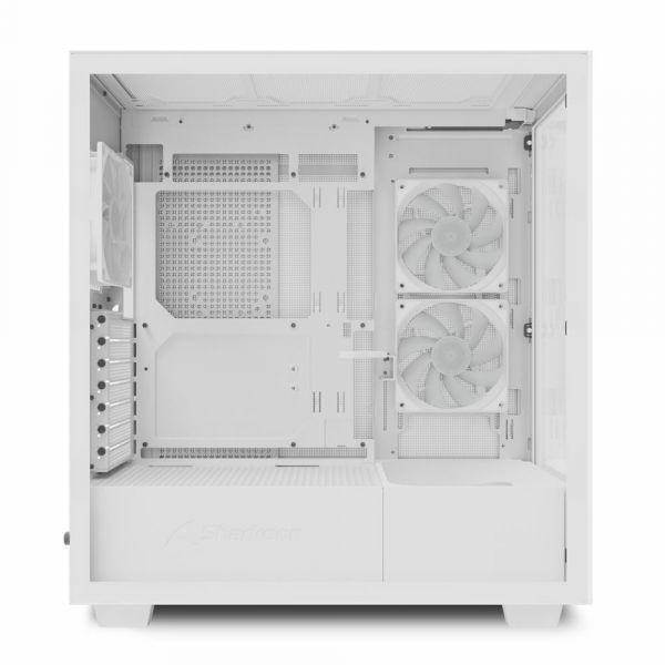 Caixa de Computador SHARKOON Rebel C60 RGB (ATX, Micro ATX, Mini-ITX - 2,5" - Aço, vidro temperado - Branco) — miniatura 4