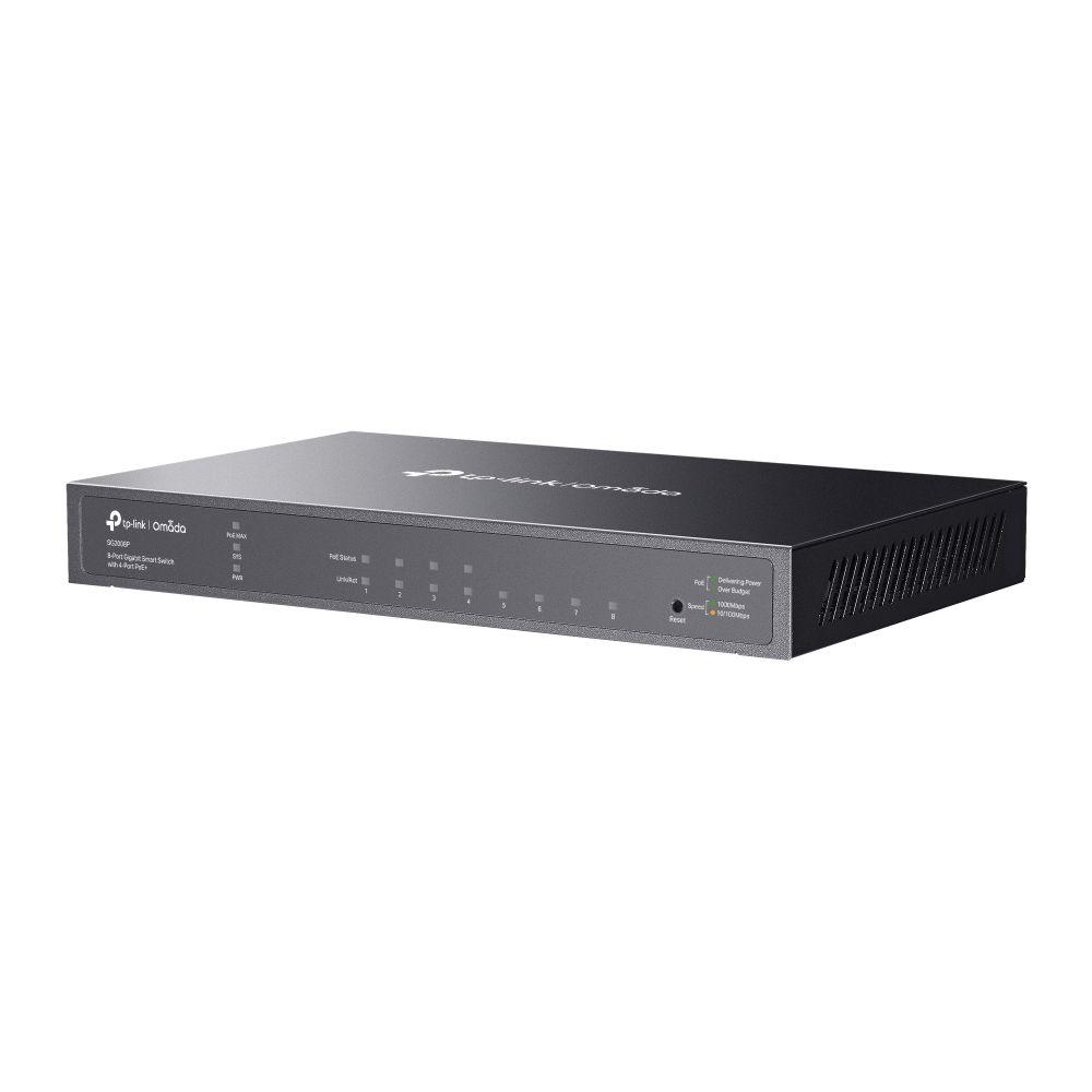 Switch Gerido TP-LINK TL-SG2008P (Gigabit Ethernet - 4,1 MB - 16 Gbit/s - Preto) — miniatura 2