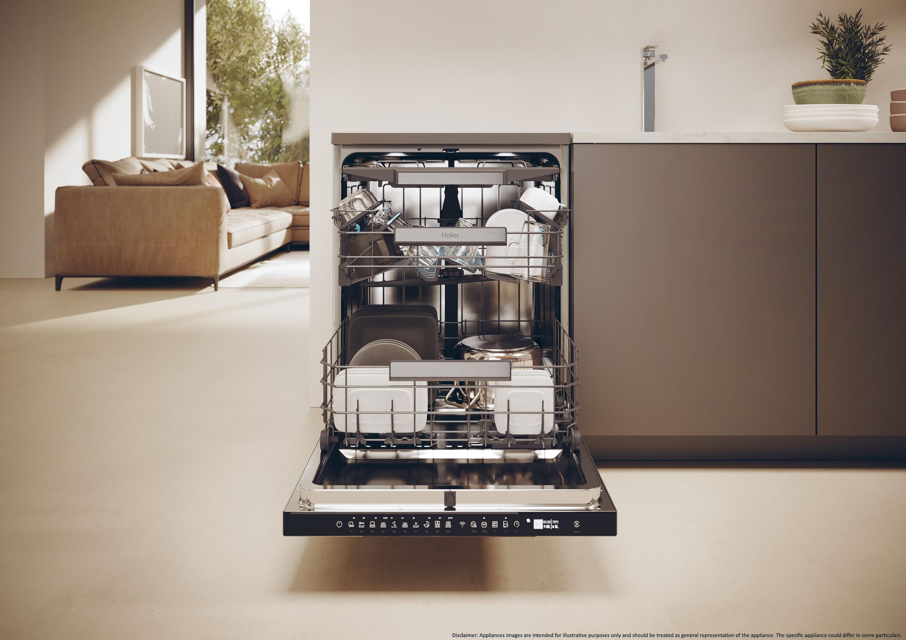 Máquina de Lavar Loiça Independente HAIER XF6B2M3PX (16 talheres - B - 9,5 l - Prateado), miniatura 13