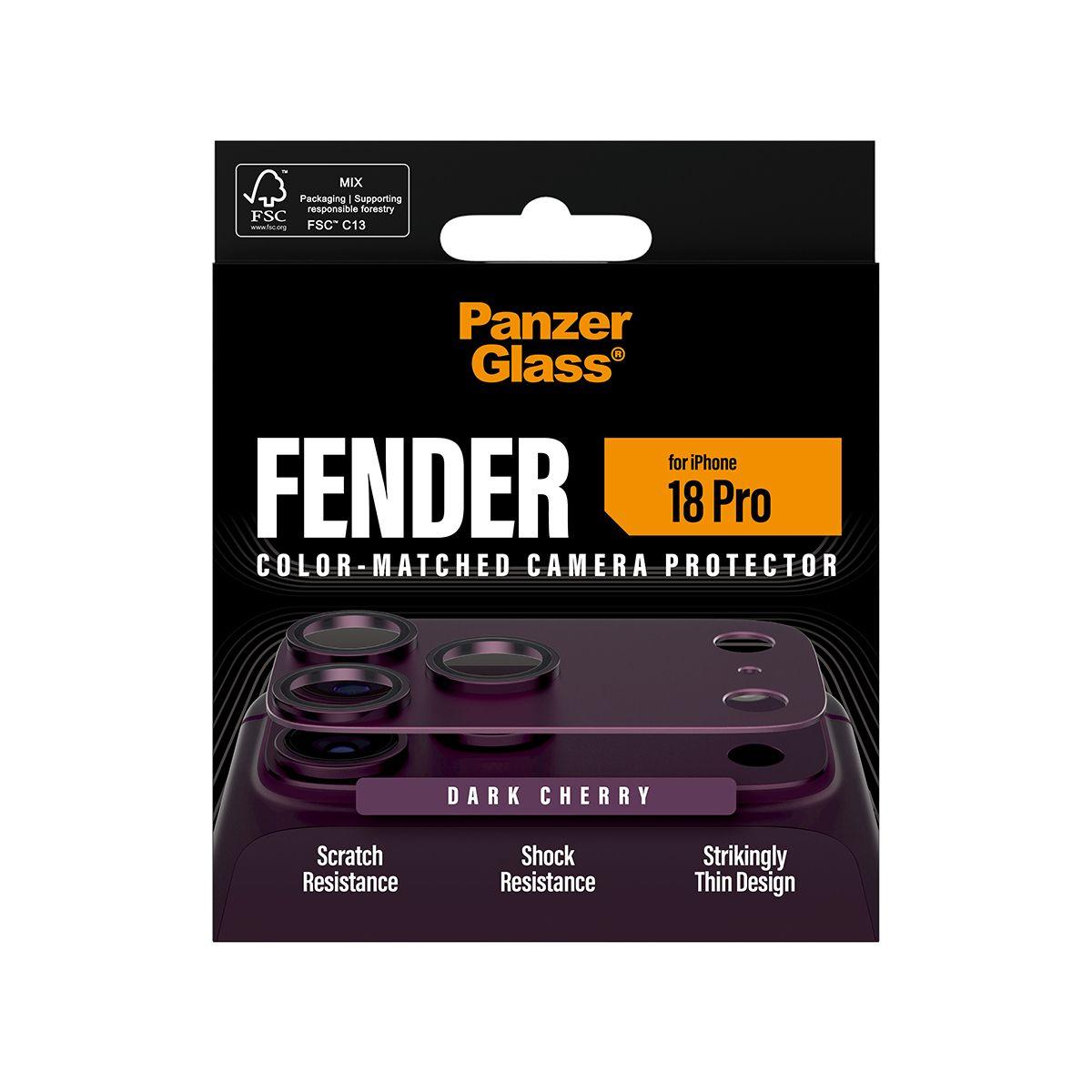 Protetor de Lentes de Câmara PANZERGLASS Fender (Apple iPhone 18 Pro - Silicone - Cereja Escuro), miniatura 3