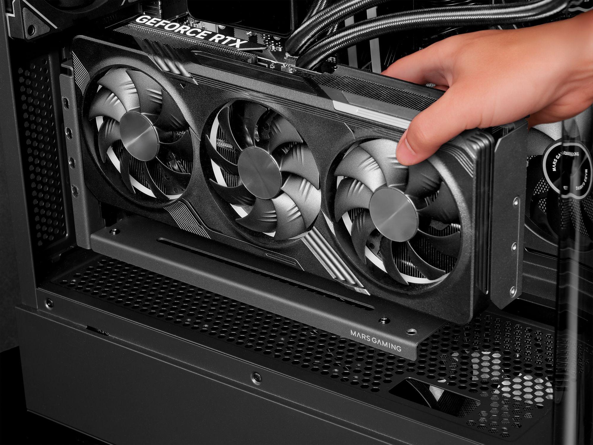 Kit de Montagem Vertical para Placa Gráfica MARS GAMING MCAGCV (Aço - Preto) — miniatura 8
