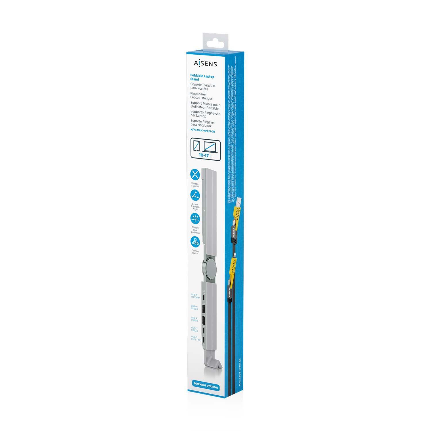 Suporte para Portátil e Tablet AISENS ASUC-4P021-GR (38,1 cm - Cinzento), miniatura 8